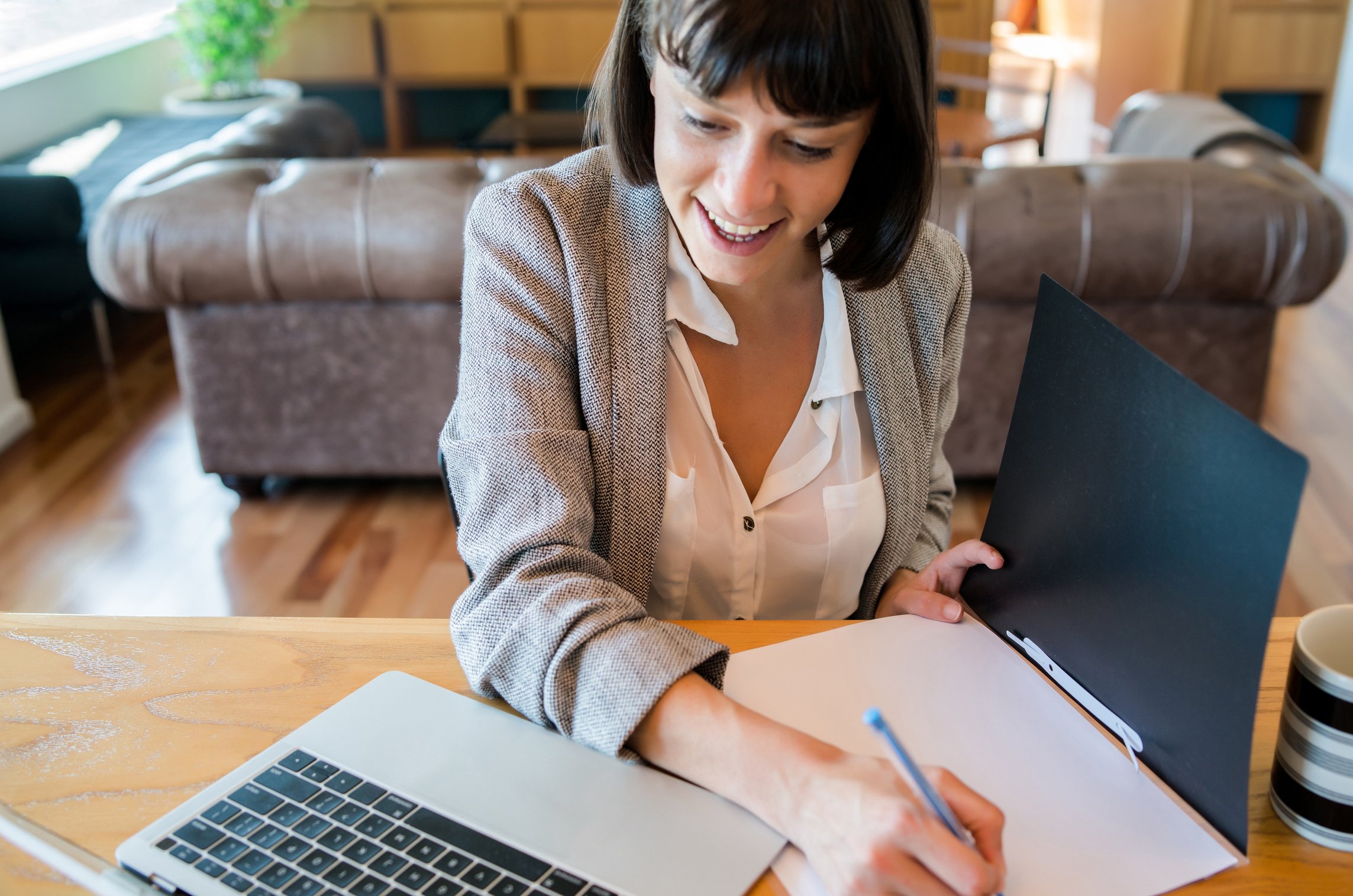 Business Woman Working from Home